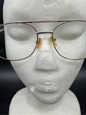 Palm Capri Optics Vintage Gold Rimmed Eyeglass Frames Metal 54-16-136 Brown Case